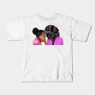 Black Mother and Daughter Kids T-Shirt